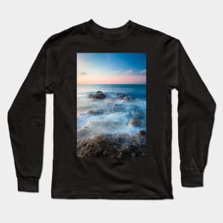 Waves and rocks long exposure Long Sleeve T-Shirt